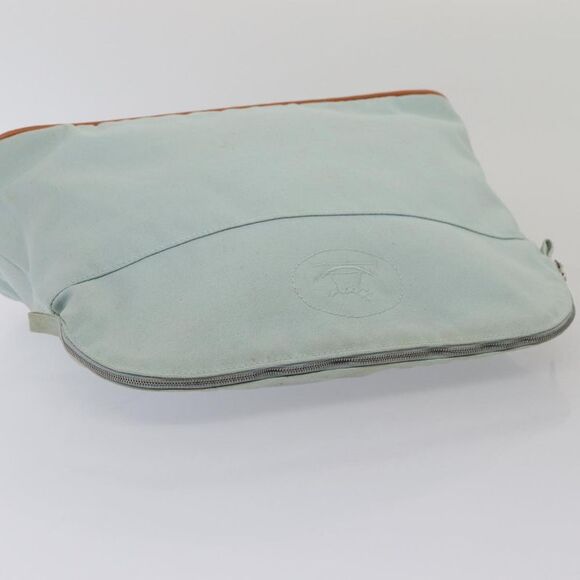 Hermès Pochette Blue Canvas Clutch Bag (Pre-Owned) - Picture 12 of 16